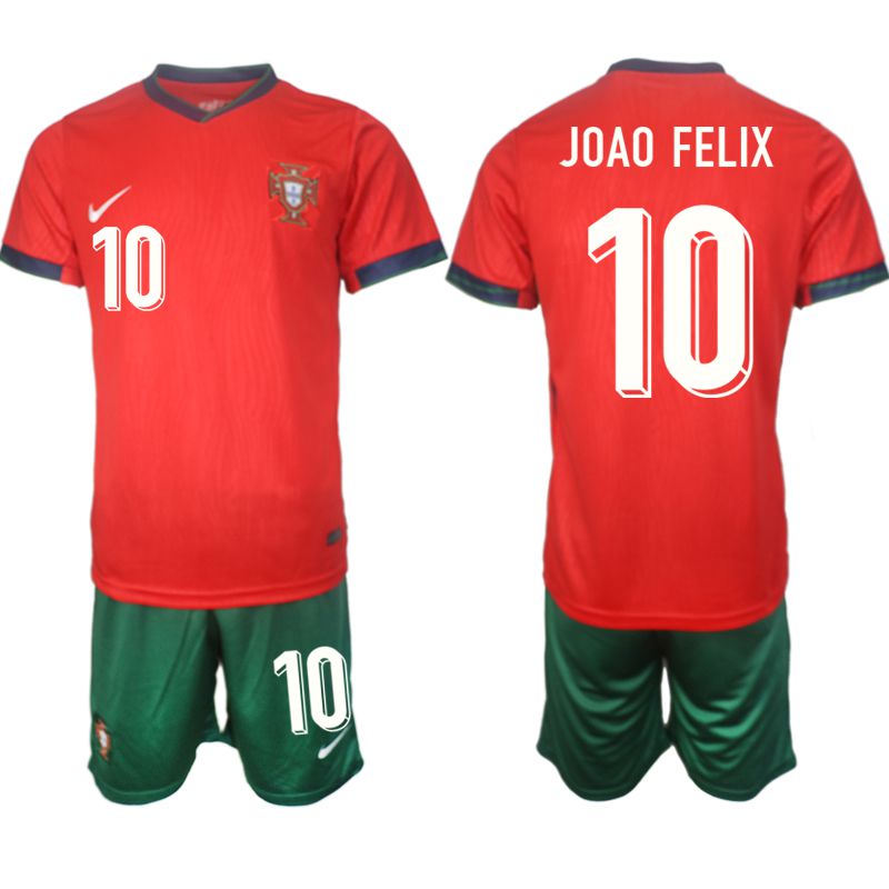 Men 2024-2025 Season Portugal home red 10 Soccer Jersey